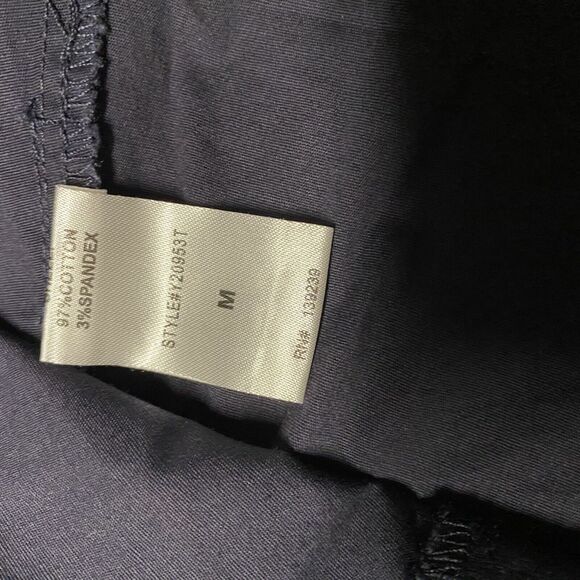 Pomander Place Tuckernuck M Dark Navy Loudon Popover Poplin Blouse - Picture 4 of 7